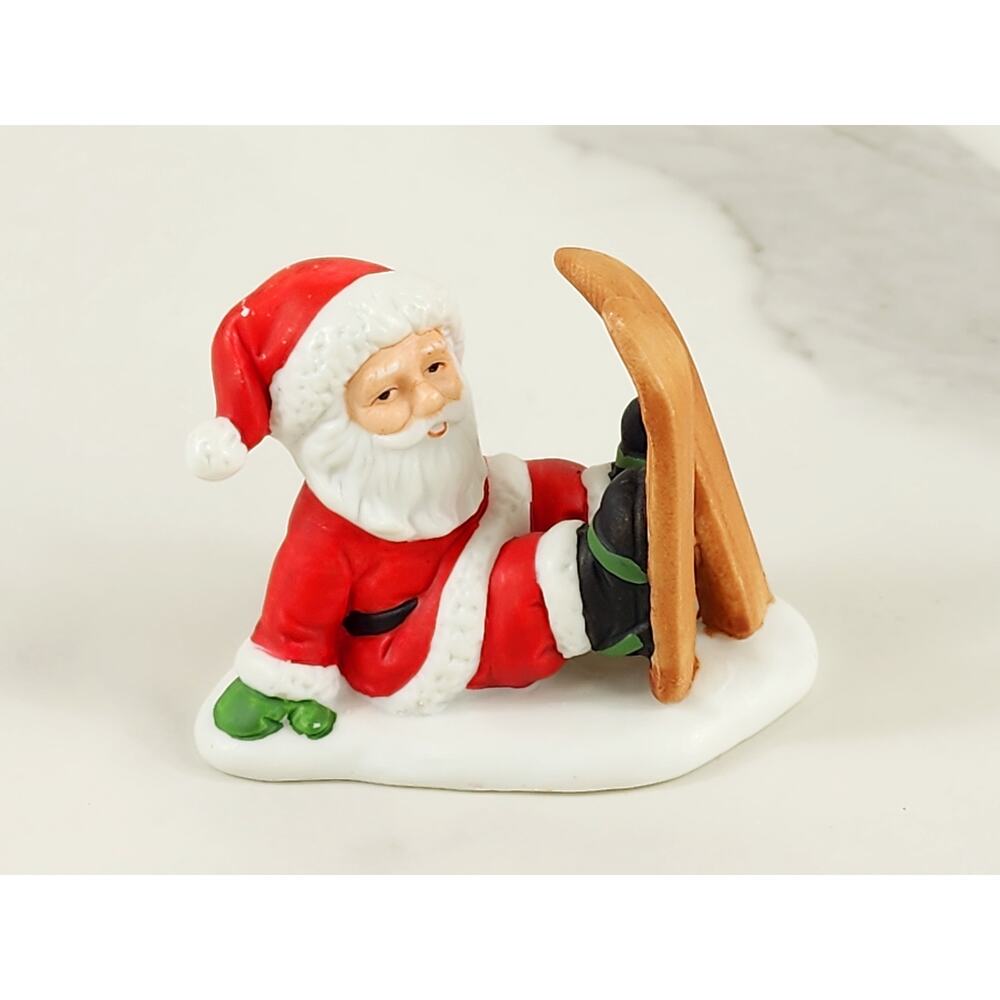 Christmas Lefton Mini Santa Figurine Holidays Home Decor 2 1/2" Porcelain 1990